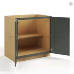 Green Shaker Base Cabinet - Full Height 2 Doors - Image 3
