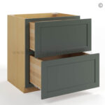 Green Shaker Two Drawer Base - Image 3