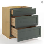 Green Shaker Three Drawer Base - Image 3