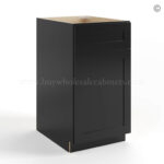 Black Shaker Document File Base Cabinet
