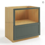 Green Shaker Microwave Base Cabinet - Image 2
