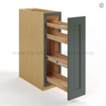 Green Shaker Spice Pull Base Cabinet - Image 3