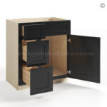 Black Shaker 30" W Vanity Combo with Drawers - Image 3
