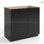 Black Shaker 36 W Vanity Combo with Drawers