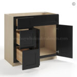 Black Shaker 36" W Vanity Combo with Drawers - Image 3