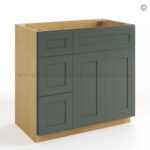 Green Shaker 36" W Vanity Combo with Drawers - Image 2
