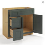 Green Shaker 36" W Vanity Combo with Drawers - Image 3