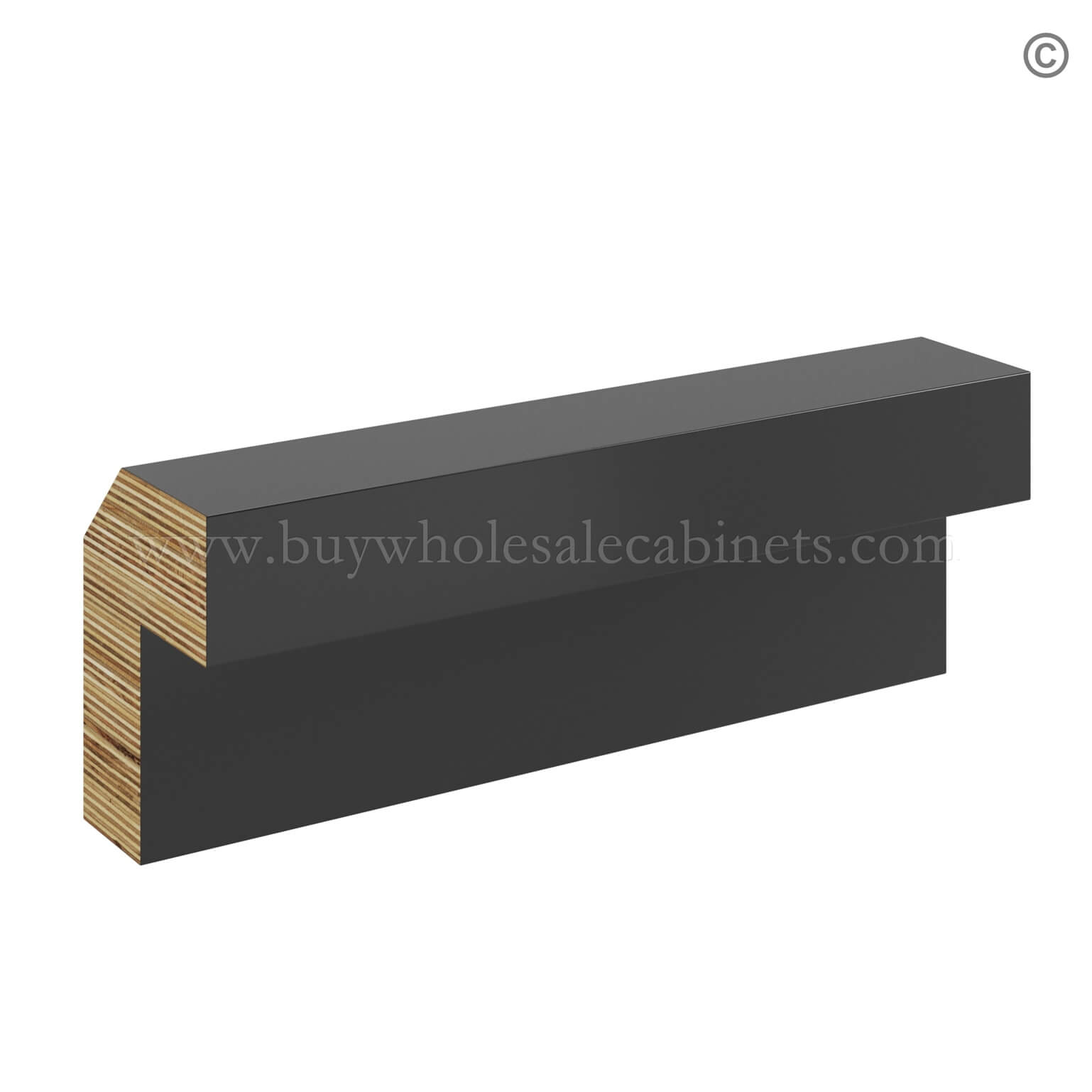 89-black-shaker-angle-light-rail-moulding Black Shaker Angle Light Rail Moulding, rta cabinets