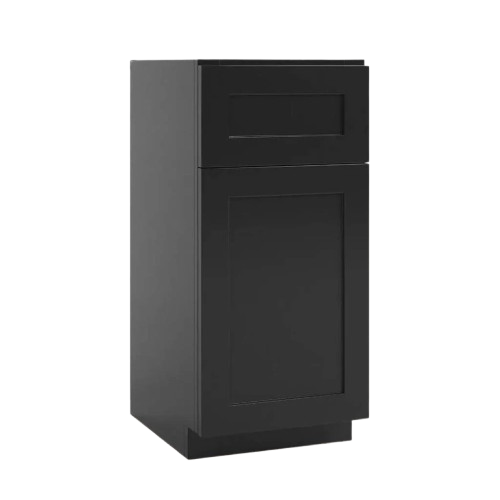 rta cabinets, black shaker cabinets
