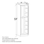 Green Shaker 24" W Utility Pantry Cabinet - Image 4