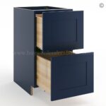 Frameless Oxford Blue Base Cabinet - 2 Drawer - Image 2
