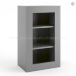 Frameless Graphite Gray Wall Mullion Door - 1 Door 2 Shelves - Glass And Clips Not Included.