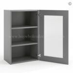 Frameless Graphite Gray Wall Mullion Door - 1 Door 2 Shelves - Glass And Clips Not Included. - Image 4