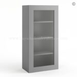 Frameless Graphite Gray Wall Mullion Door - 1 Door 3 Shelves - Glass And Clips Not Included. - Image 3