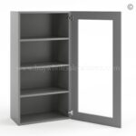 Frameless Graphite Gray Wall Mullion Door - 1 Door 3 Shelves - Glass And Clips Not Included. - Image 2