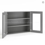 Frameless Graphite Gray Wall Mullion Door 30"H - 2 Door 2 Shelves - Glass And Clips Not Included. - Image 2