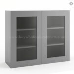 Frameless Graphite Gray Wall Mullion Door 30"H - 2 Door 2 Shelves - Glass And Clips Not Included. - Image 3