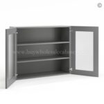 Frameless Graphite Gray Wall Mullion Door 30"H - 2 Door 2 Shelves - Glass And Clips Not Included. - Image 4
