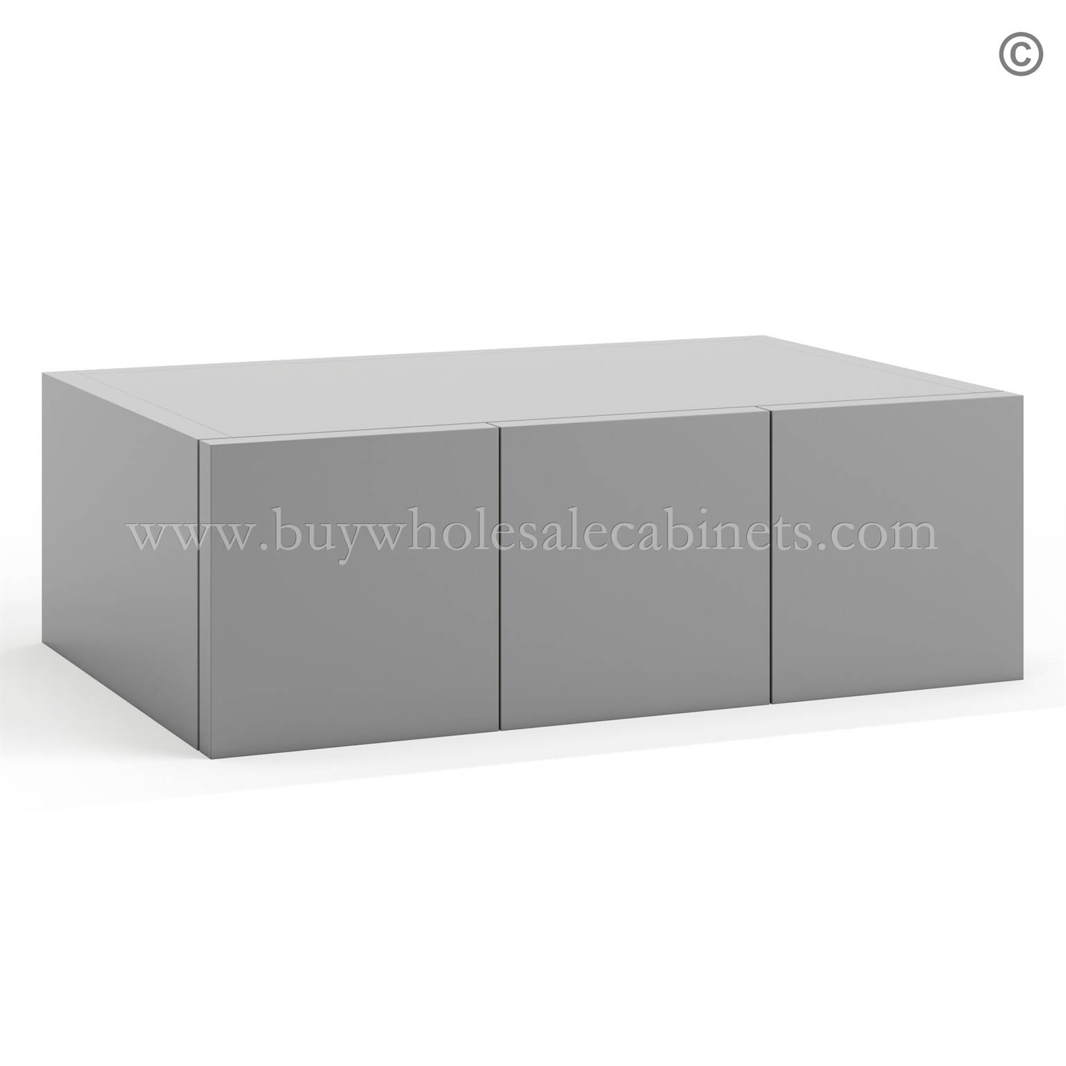48-stom-gray-small-drawer-wall-cabinet-three-drawers--closed Frameless Graphite Gray Wall Small Drawers - 3 Drawers - Image 1