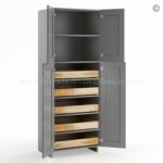 Frameless Graphite Gray Roll Out Tray - (Included Full Extension Track) - Image 2