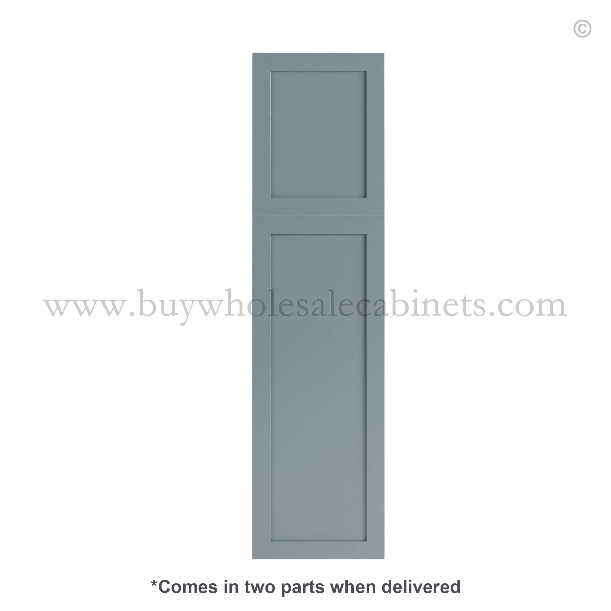 VVV-1 Gray Shaker Tall Decorative Door Panel - Image 1