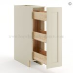 Frameless Ivory White Base Spice Rack Pull Out - 1 Full Height Door - Image 2