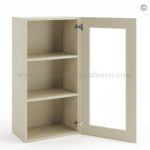Frameless Ivory White Wall Mullion Door - 1 Door 2 Shelves - Glass And Clips Not Included. - Image 2