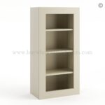 Frameless Ivory White Wall Mullion Door - 1 Door 3 Shelves - Glass And Clips Not Included.
