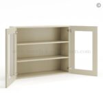 Frameless Ivory White Wall Mullion Door 30"H - 2 Door 2 Shelves - Glass And Clips Not Included. - Image 2