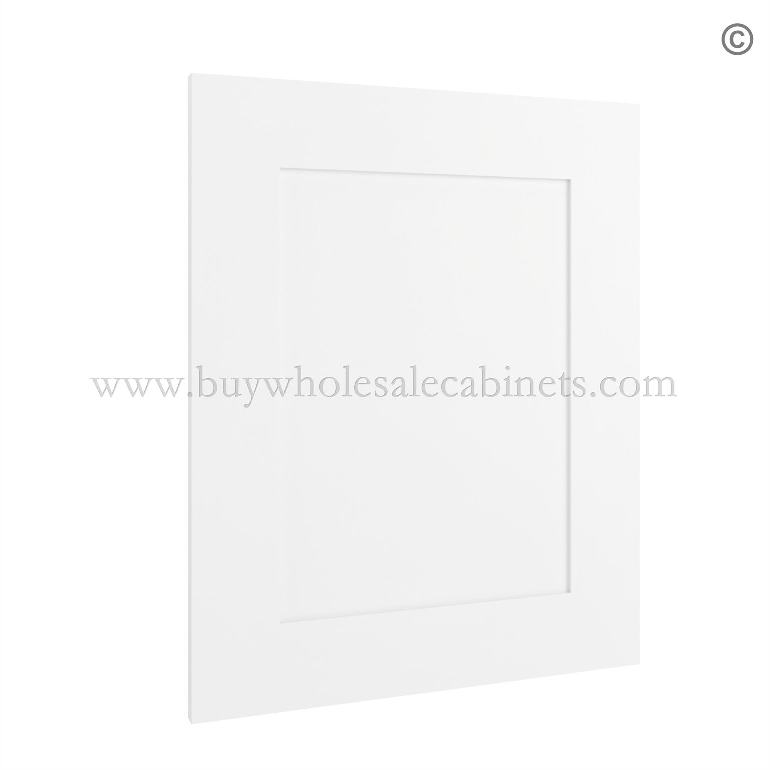 55-modern-white-cabinet-door-panel Frameless Modern White Shaker Cabinet Door Panel - Image 1