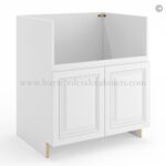 Frameless White Deco Farm Sink Base Cabinet - 2 Doors