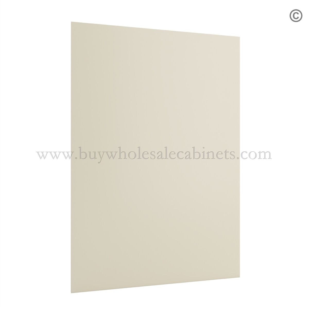61-ivory-white-shaker-finished-panel-24x35x34 Frameless Ivory White Dishwasher Panel - Image 1