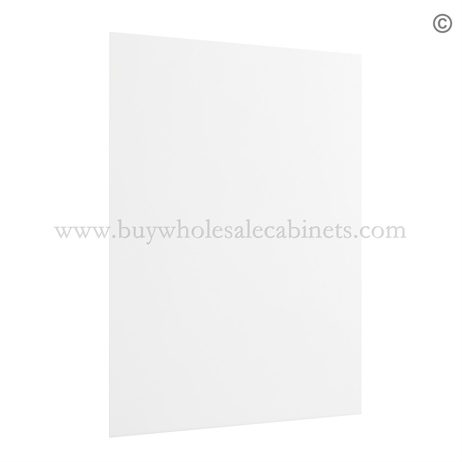 61-modern-white-finished-panel-24x35x34 Frameless Modern White Shaker Dishwasher Panel - Image 1