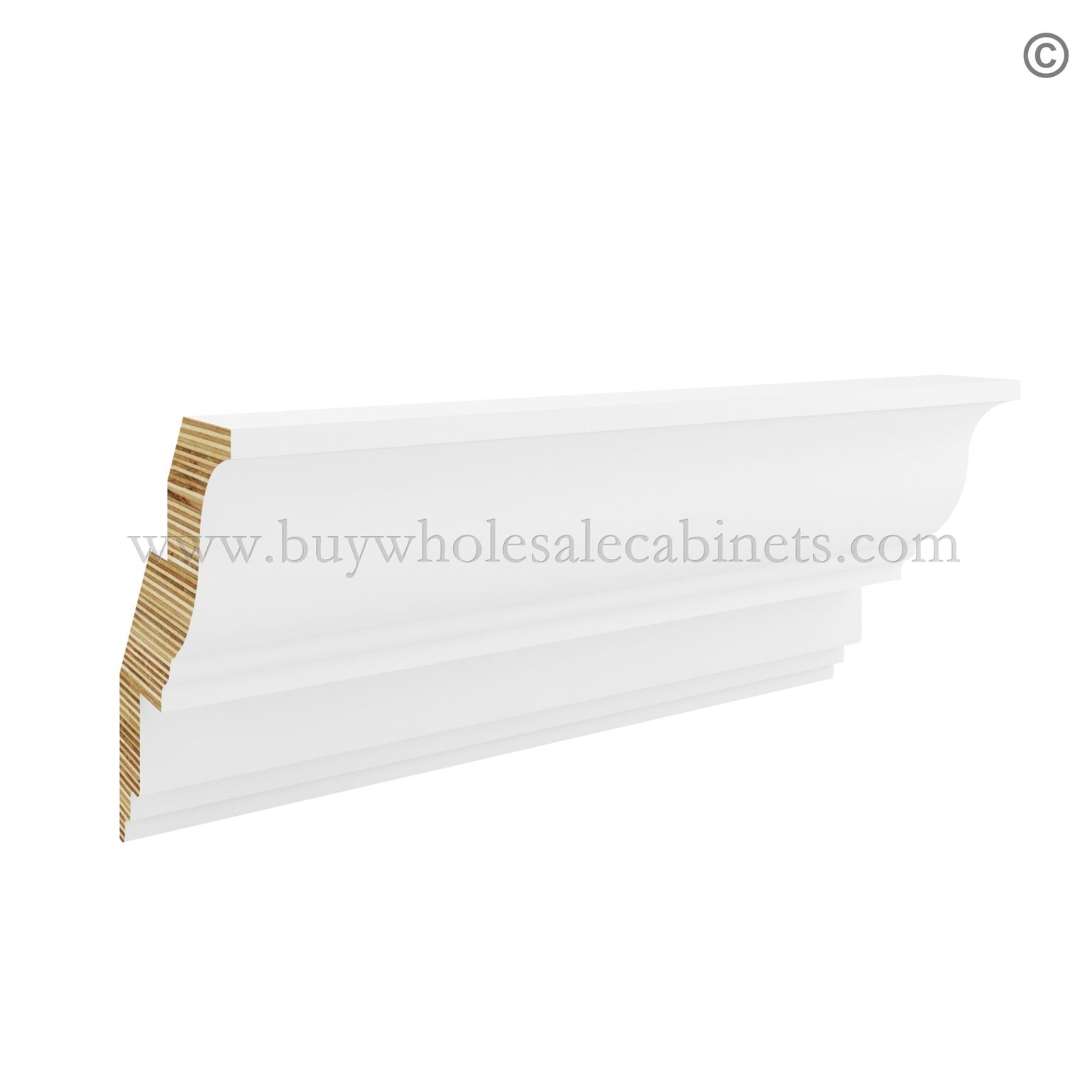 67-modern-white-crown-molding-classic Frameless Modern White Shaker Crown Molding - Image 1