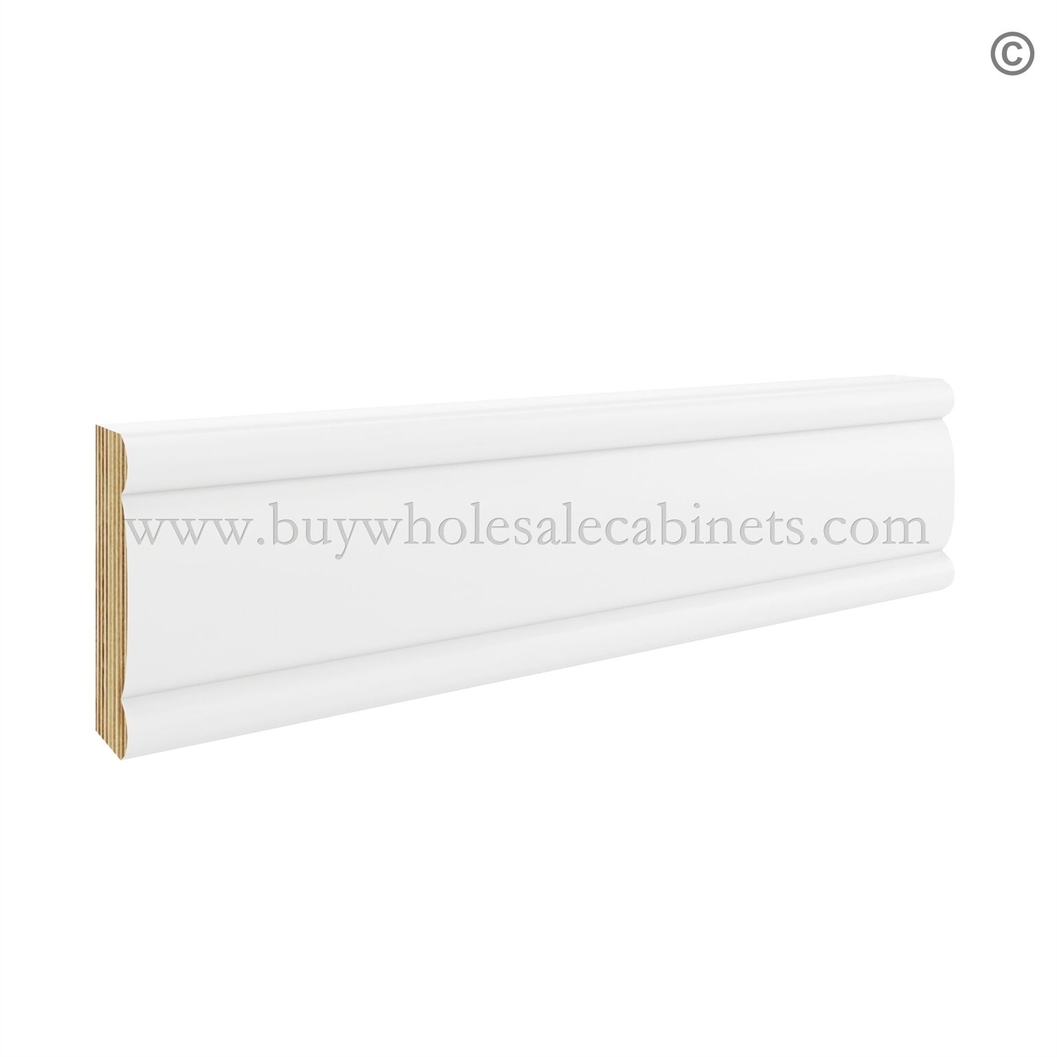72-modern-white-light-rail-molding Frameless Modern White Shaker Light Rail Molding - Image 1