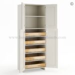 Frameless Pearl White Roll Out Tray - (Included Full Extension Track) - Image 3