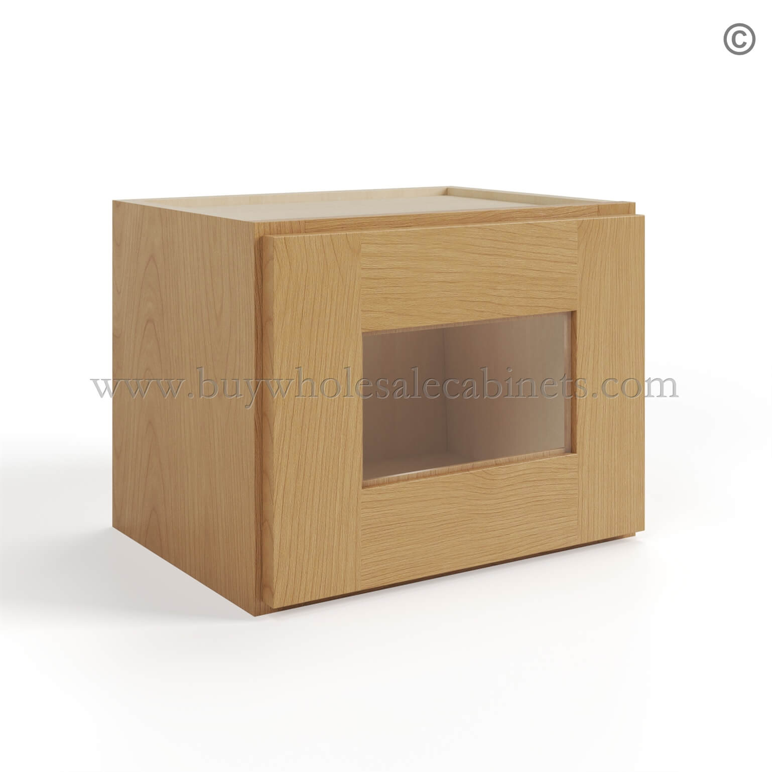 Treasure Chest Shaker 12 H Single Door Wall Cabinet with Glass Door