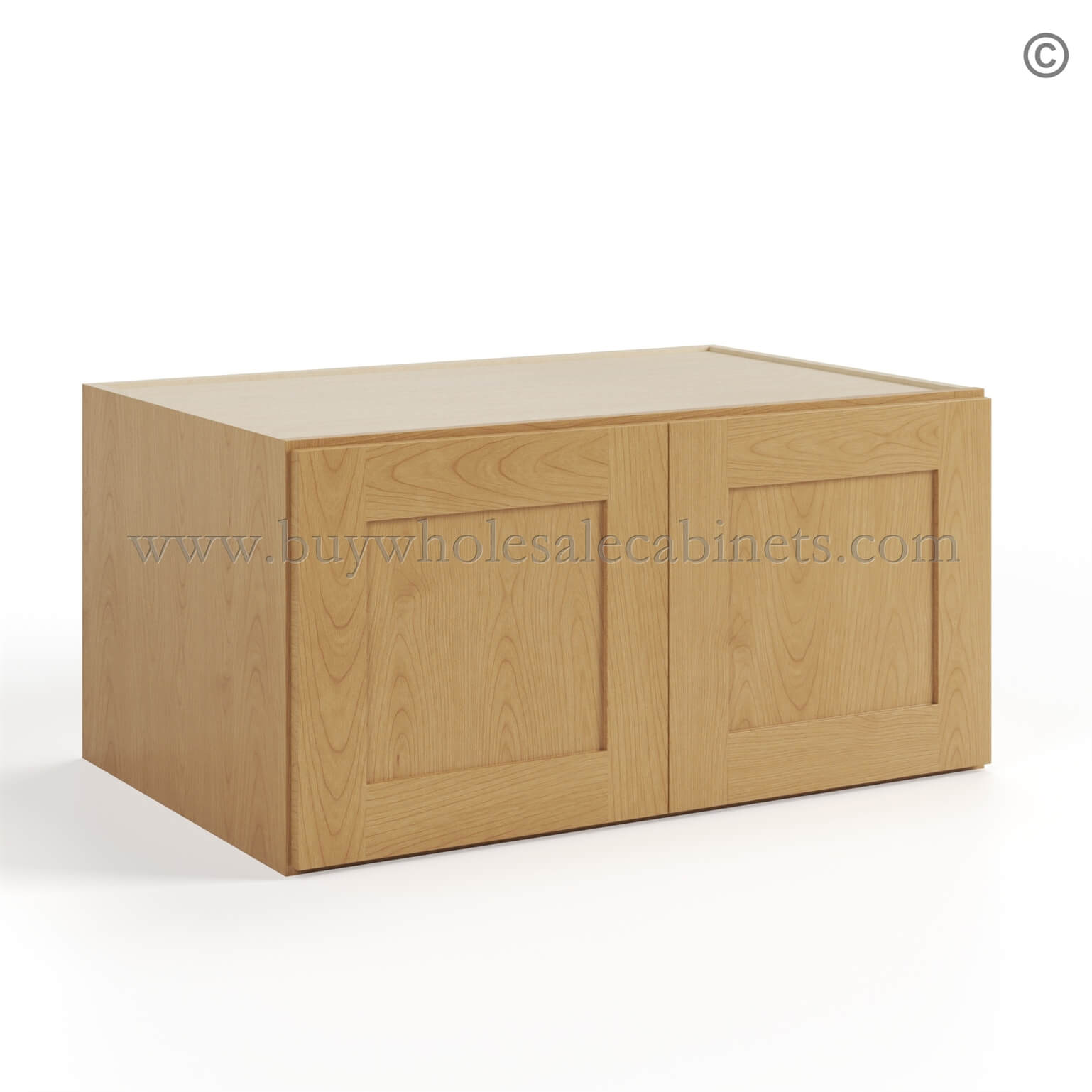 Treasure Chest Shaker 36 W Refrigerator Wall Cabinet 24 Deep