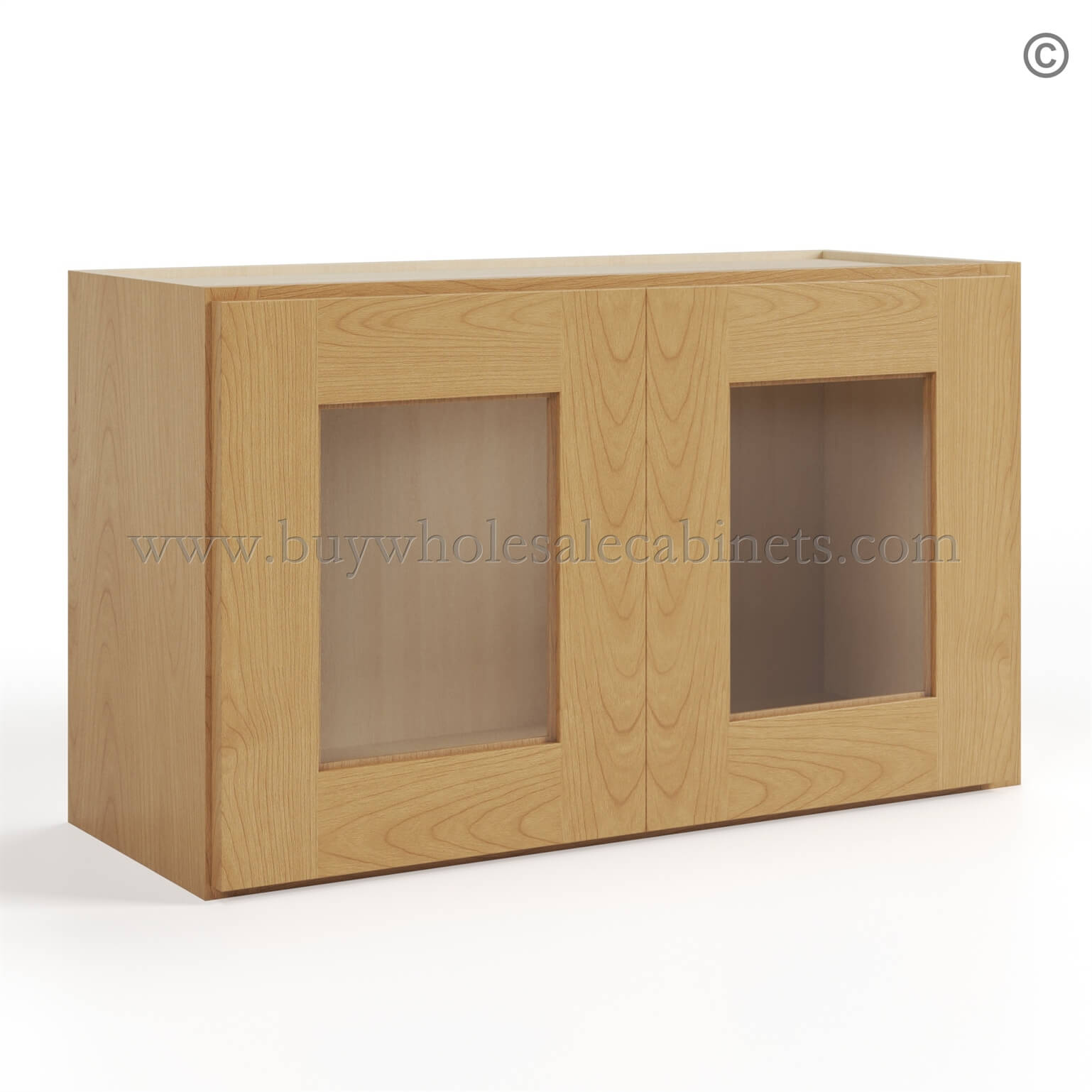 Treasure Chest Shaker 18 H Double Door Wall Cabinet With Glass Doors