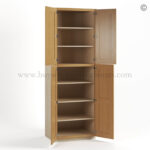 Double Shaker Smokey Gray 30" W Utility Pantry Cabinet - Image 3