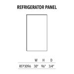 Unfinished Shaker Refrigerator Panel W/ 1 1/2" Return - Image 2