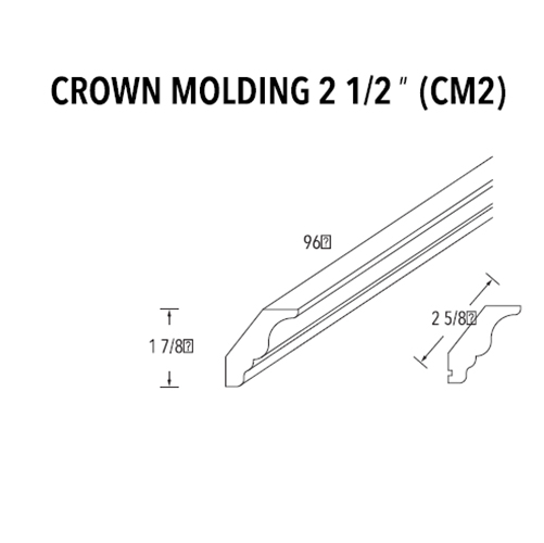 cm2 Unfinished Shaker Crown Molding (96") - Image 1